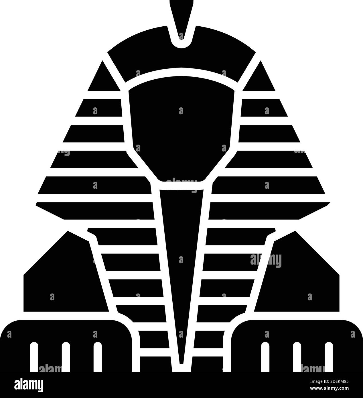 Große Sphinx, Giza, Ägypten, Geschichte voll editierbare Vektor-Icons Stock Vektor