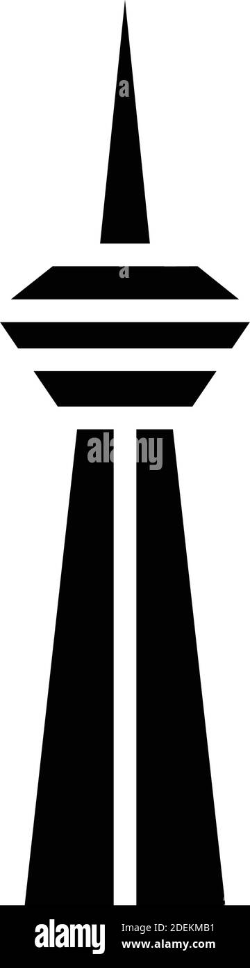 CN Tower, Kanada, Tower, toronto voll bearbeitbare Vektorsymbole Stock Vektor