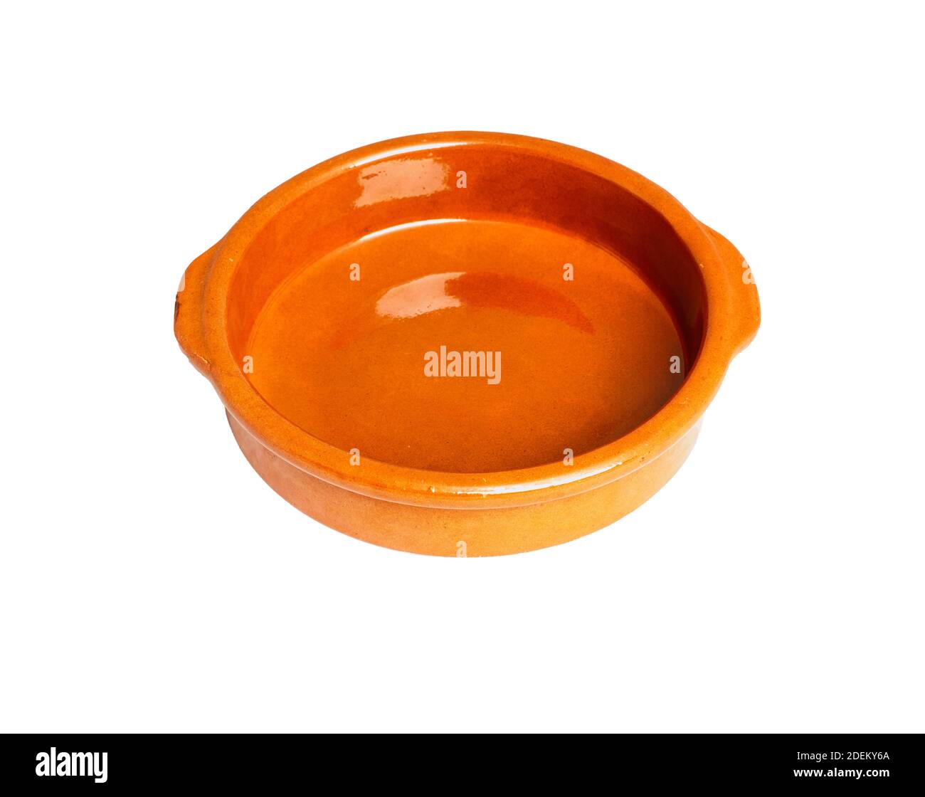 Isoliert auf weißem klassischen Tontopf Stockfoto