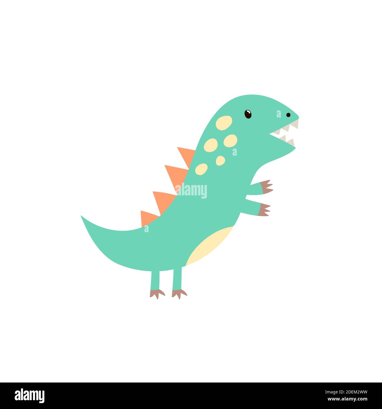Witziger kleiner Tyrannosaurus rex im kindlichen Style-Print. Niedliche  Dinosaurier t rex Stock-Vektorgrafik - Alamy