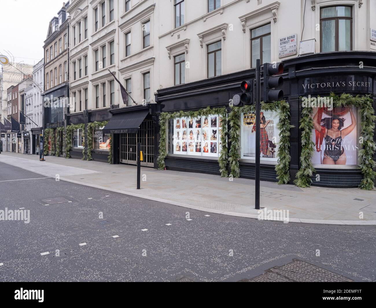 GROSSBRITANNIEN / England / London / Victoria Secret geschlossene Ladenfront in der New Bond Street. Stockfoto