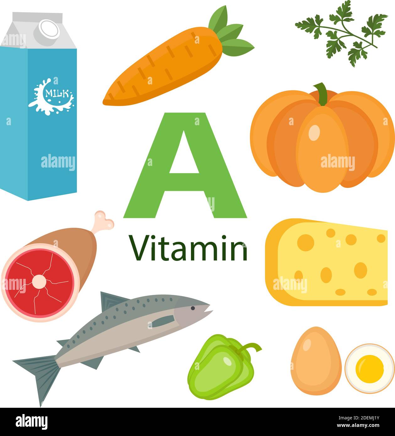 Gesundheitliche Vorteile Informationen von Vitamin A oder Retinol Infografik, Vektor-Illustration Stock Vektor