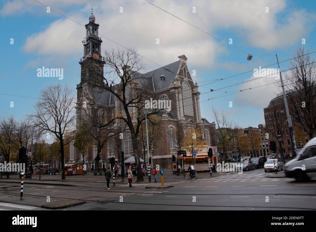 Westerkerk Kirche In Amsterdam Niederlande 26-11-2020 Stockfoto