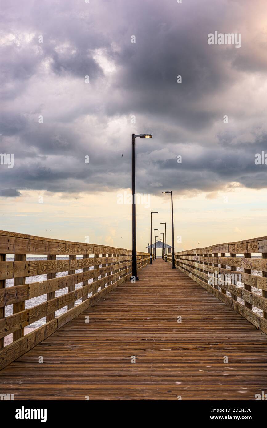 Biloxi, Mississippi, USA am Lighthouse Pier. Stockfoto