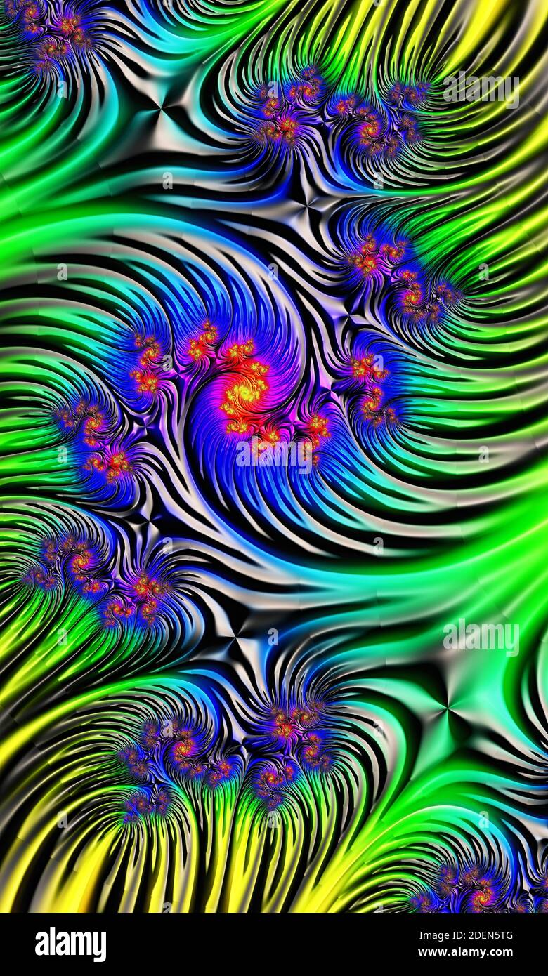 Abstrakte 3d Blume fraktal. 3d-Illustration Stockfoto