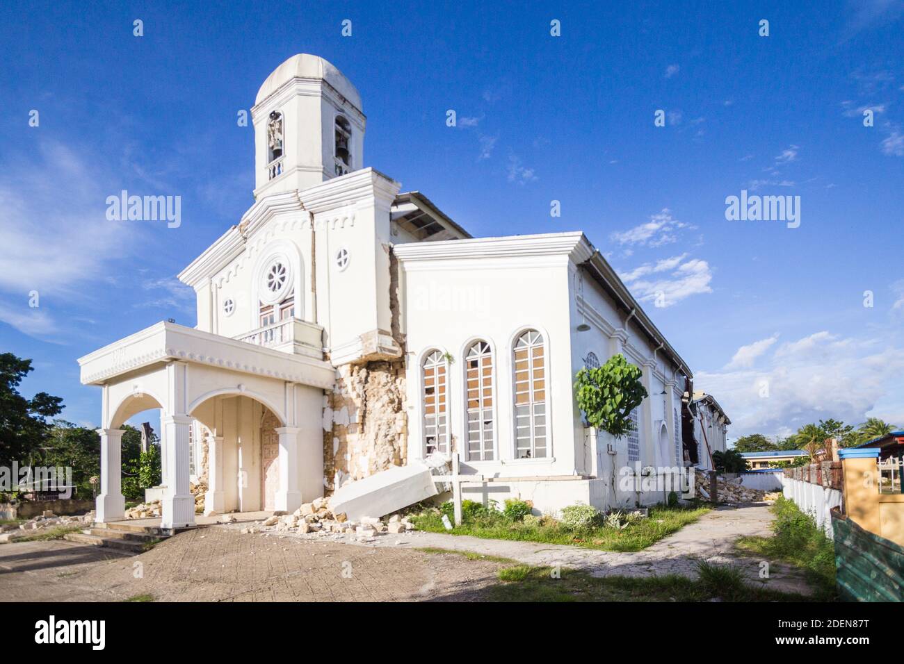 Kirchenschäden durch Erdbeben in Bohol, Philippinen Stockfoto