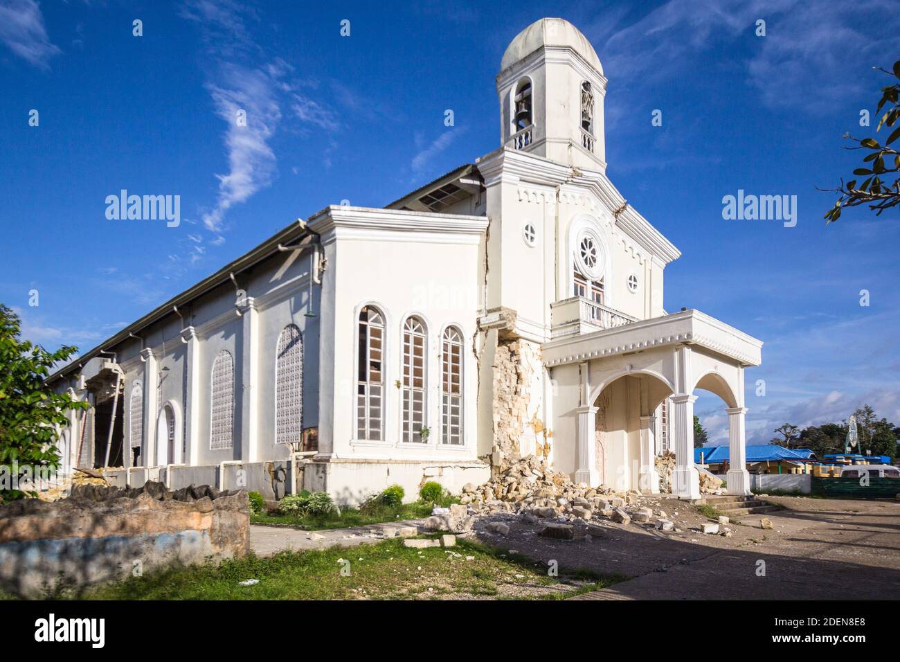 Kirchenschäden durch Erdbeben in Bohol, Philippinen Stockfoto
