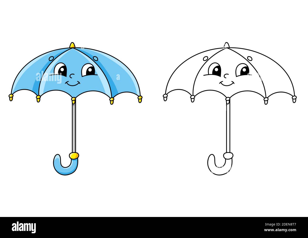 Malvorlagen für Kinder. Zeichentrickfigur. Vektorgrafik. Schwarze Kontur Silhouette. Isoliert auf weißem Hintergrund. Herbstmotiv. Stock Vektor