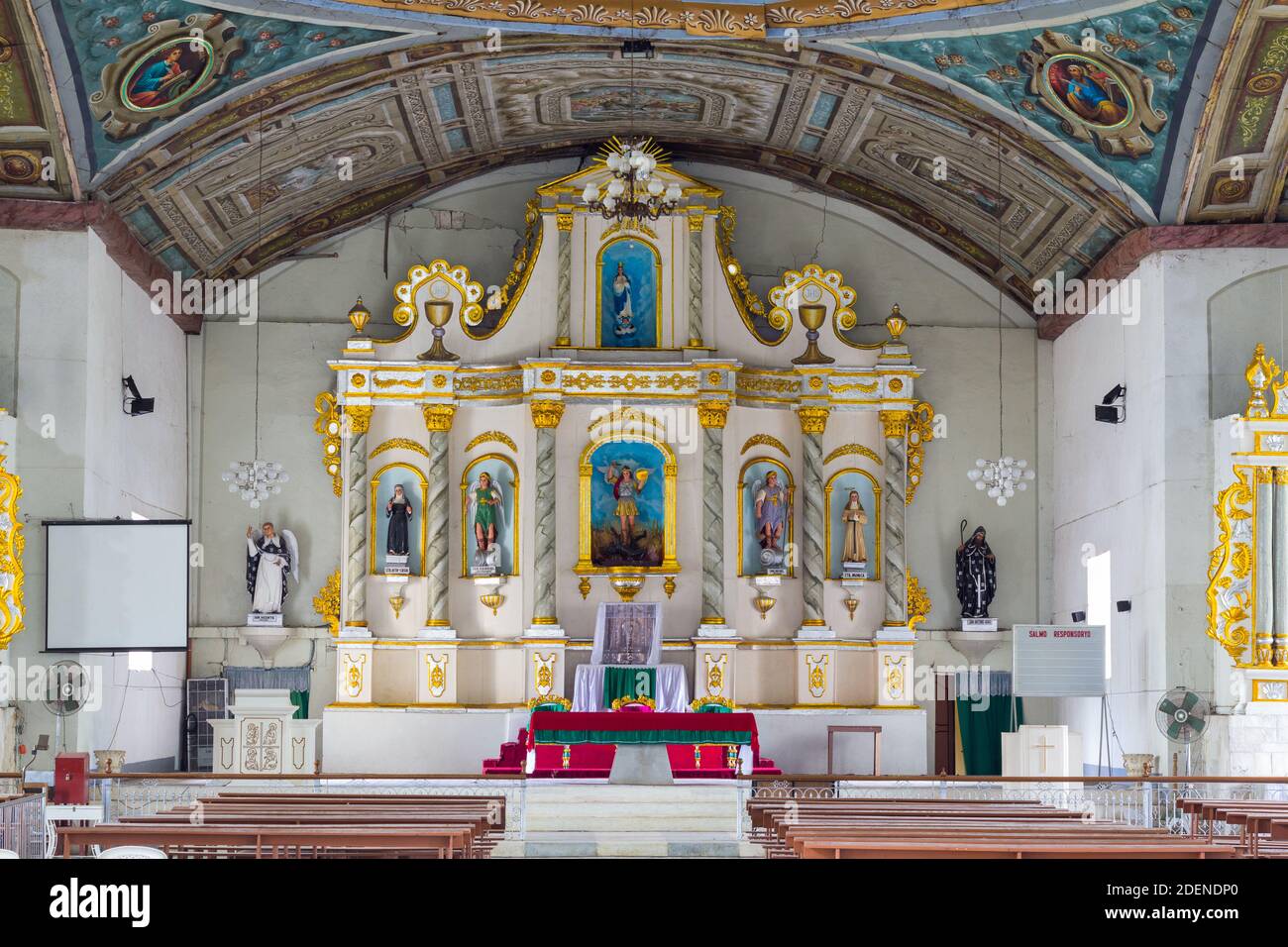 Die denkmalgeschützte Kirche in Jagna, Bohol, Philippinen Stockfoto