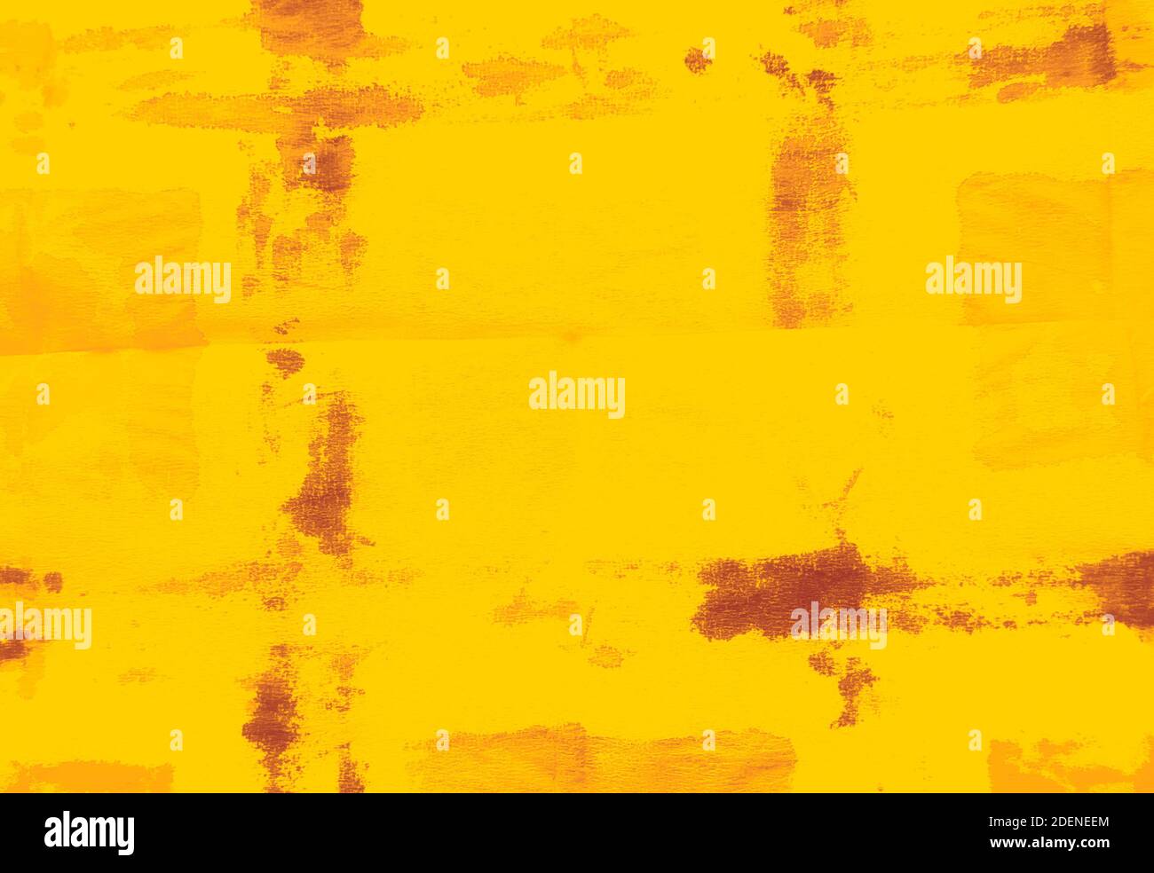 Gelb abstrakt schmutzige Kunst. Aquarell abstrakt künstlerische Tapete Hintergrund. Hellgelbe Flecken. Moderne Kunst. Modisches Bindeband-Farbmuster. Zusammenfassung Stockfoto