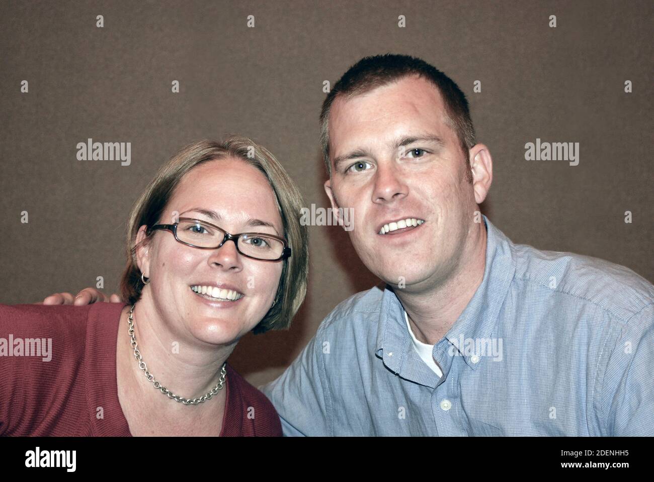 Geschwister Kind Schauspieler Carrie Henn & Christoper Henn. Carrie spielte Newt im Film Aliens. Christopher spielte im Schnitt ihren Bruder. Stockfoto