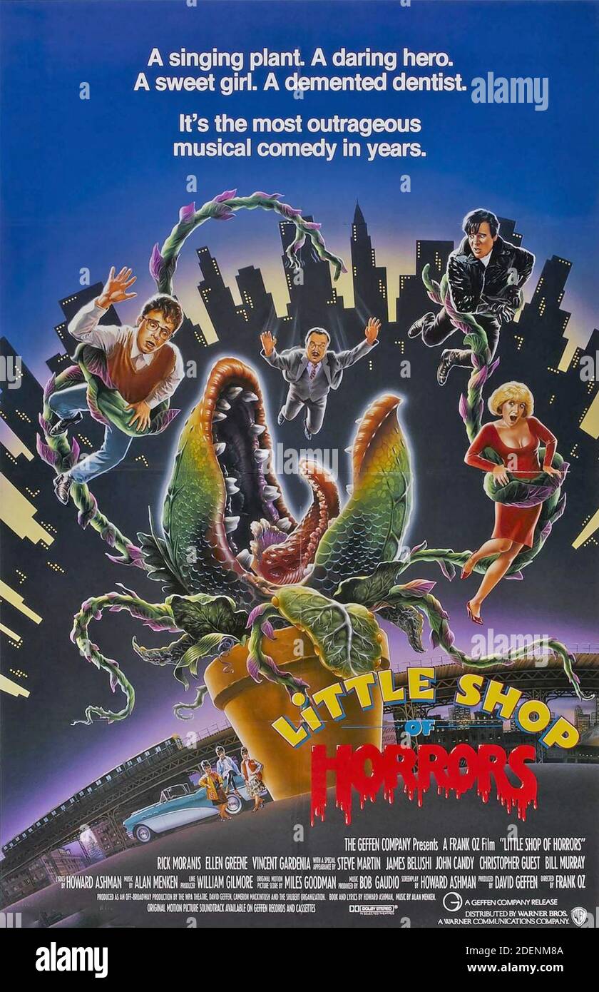 KLEINES HORRORGESCHÄFT Poster für Warner Bros Film 1986 Stockfoto