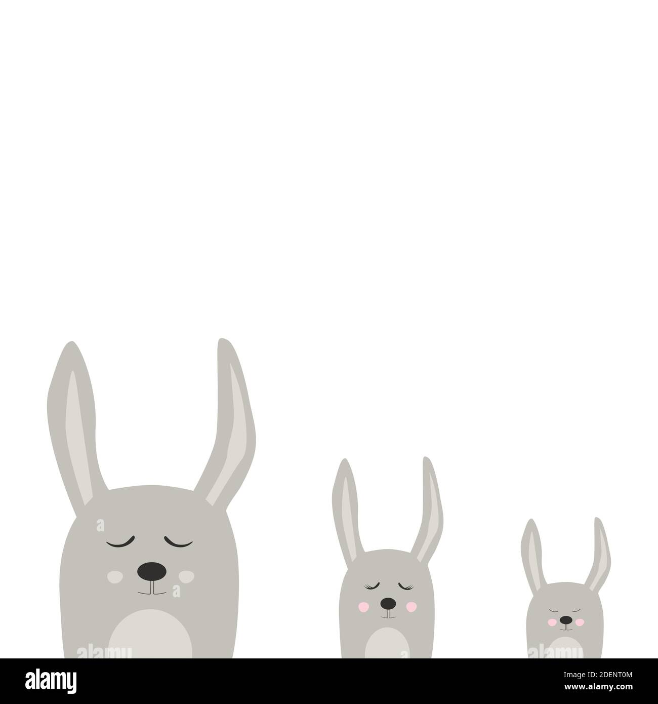 Handgezeichnete Vektor-Illustration von niedlichen Kaninchen, kann für Kinder s oder Kinder s Shirt-Design, Mode-Druck-Design, Mode-Grafiken verwendet werden Stock Vektor