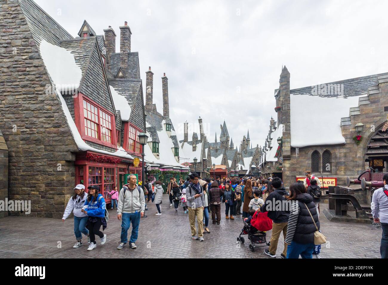Im Freizeitpark „Zauberwelt von Harry Potter“ in Osaka, Japan Stockfoto