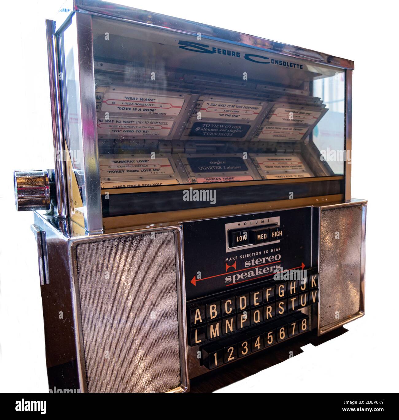 Vintage-Tisch-Jukebox-Player Stockfoto