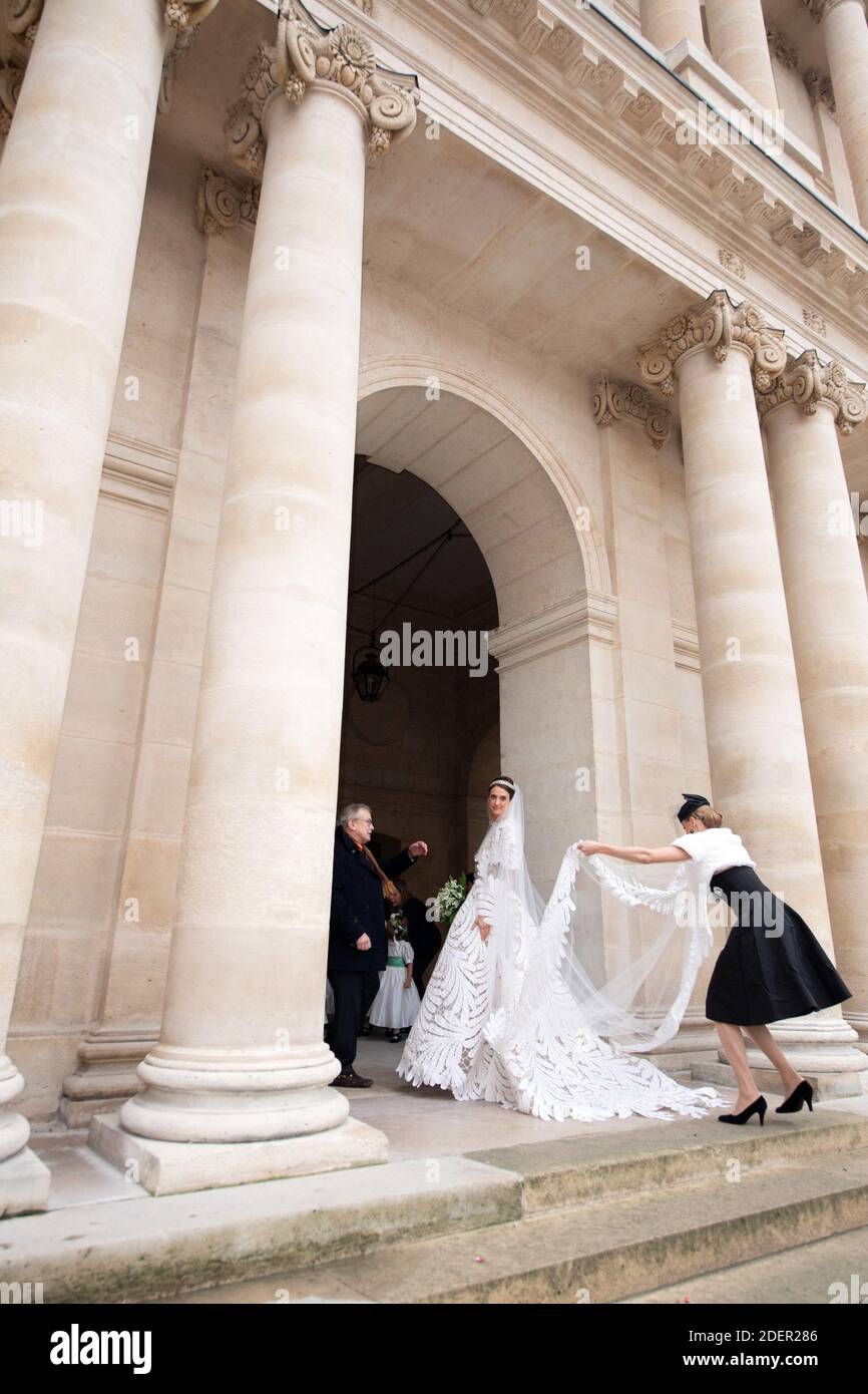 Gräfin Olympia von Arco-Zinneberg nimmt am 19. Oktober 2019 an ihrer königlichen Hochzeit mit Prinz Jean-Christophe Napoleon in Les Invalides in Paris Teil. .Foto von David Niviere/ABACAPRESS.COM Stockfoto