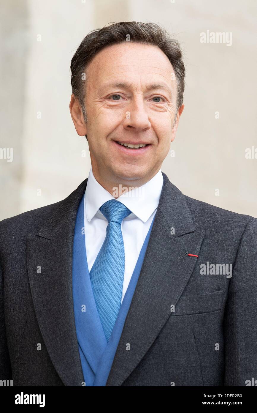 Stephane Bern nimmt am 19. Oktober 2019 an der Königlichen Hochzeit von Prinz Jean-Christophe Napoleon und Olympia von Arco-Zinneberg in Les Invalides in Paris, Frankreich, Teil. . Foto von David Niviere/ABACAPRESS.COM Stockfoto