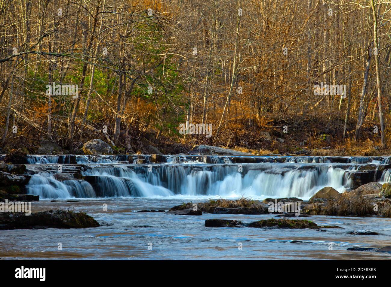 Targa Falls auf dem Brodhead Creek in Pennsylvania Pocono Mountains. Stockfoto