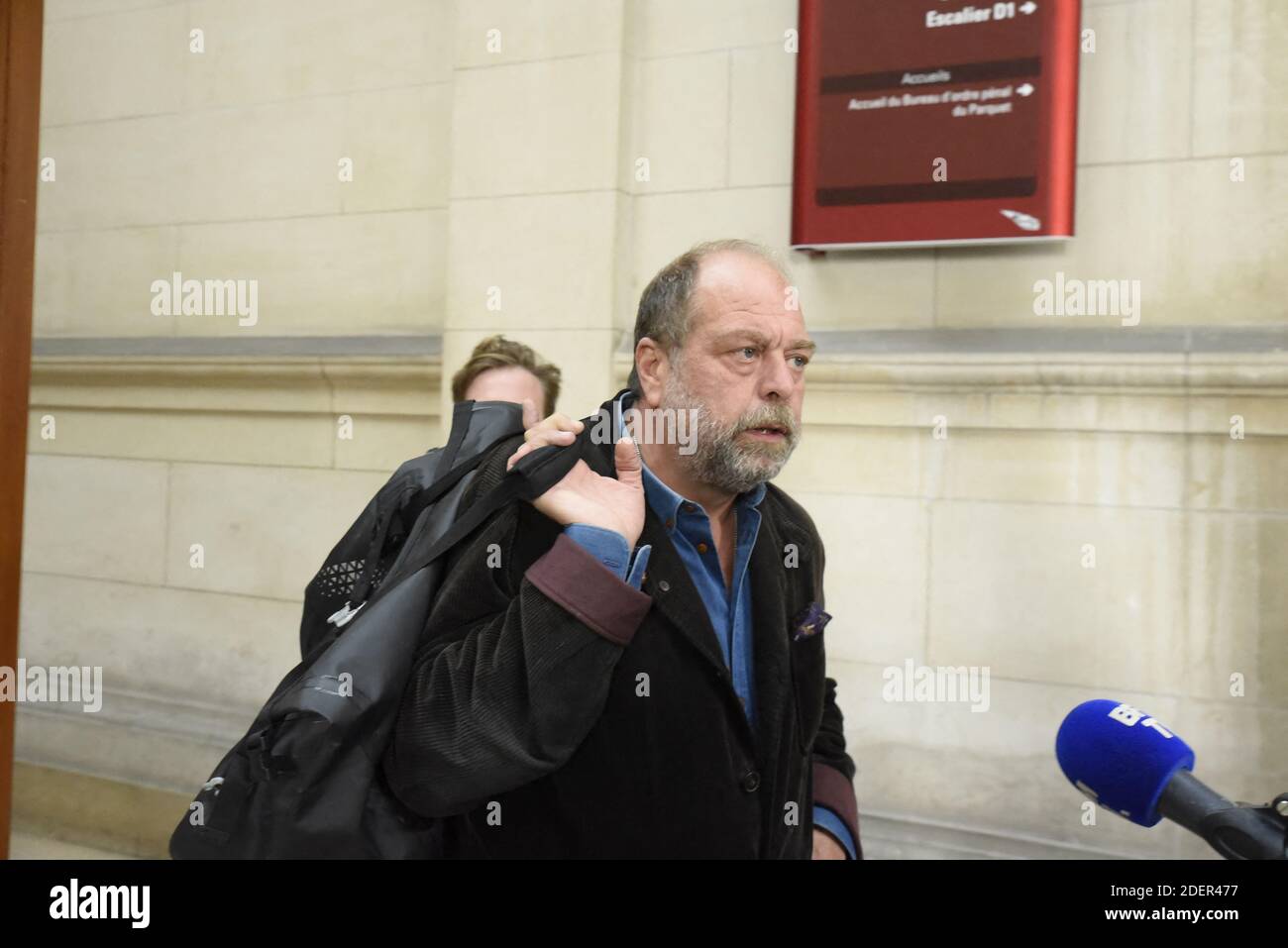 Patrick Balkanys Anwalt Eric Dupond-Moretti am 22. Oktober 2019 im Gerichtsgebäude in Paris, Frankreich. Foto von Patrice Pierrot/Avenir Pictures/ABACAPRESS.COM Stockfoto