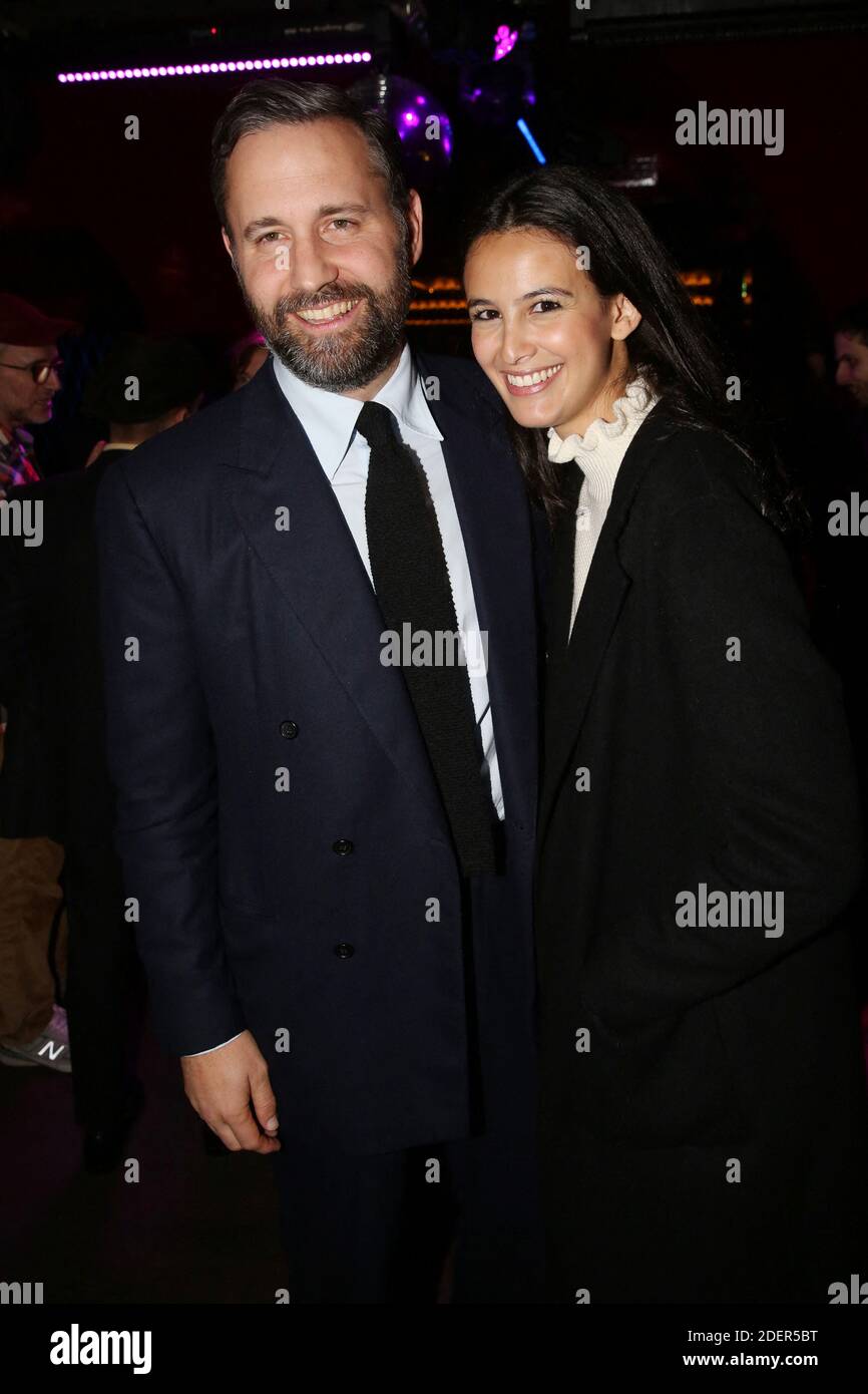Exclusif - Marc Beaugé et Lilia Hassaine lors de la soirée de lancement du 3e numéro du Magazine L'Etiquette, chez Castel a Paris, France le 23 Oktobre 2019. Foto von Jerome Domine/ABACAPRESS.COM Stockfoto