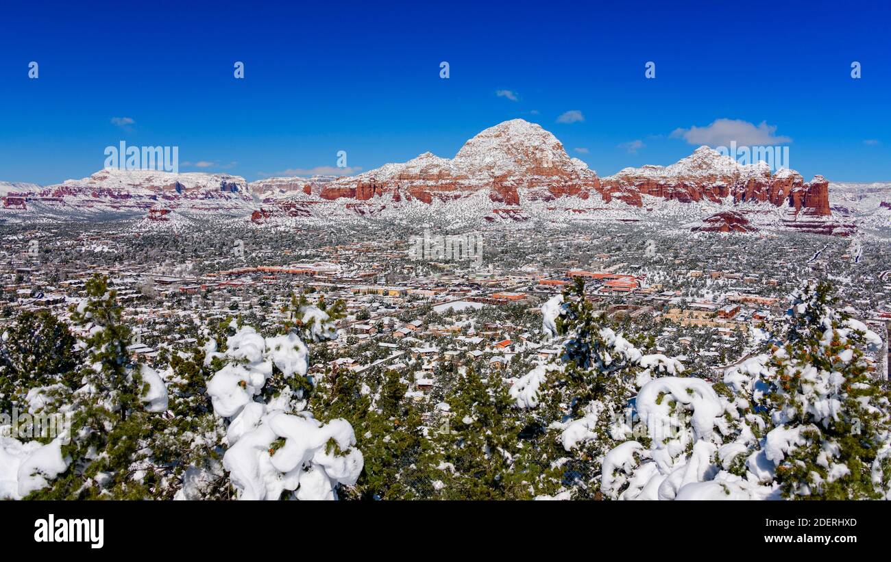 Winter in Sedona, Arizona, USA. Stockfoto