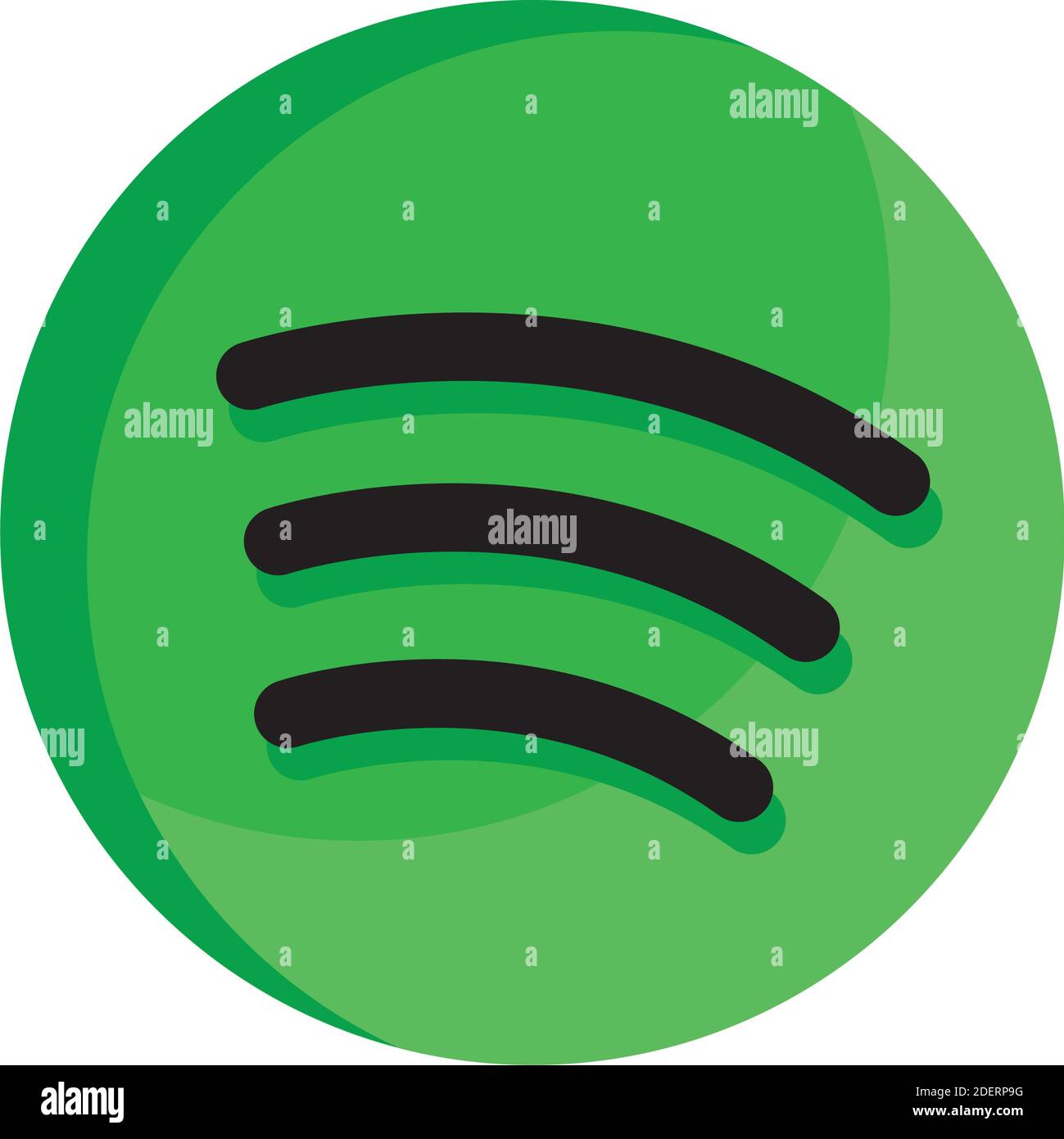 spotify Logo im flachen Stil Stock Vektor