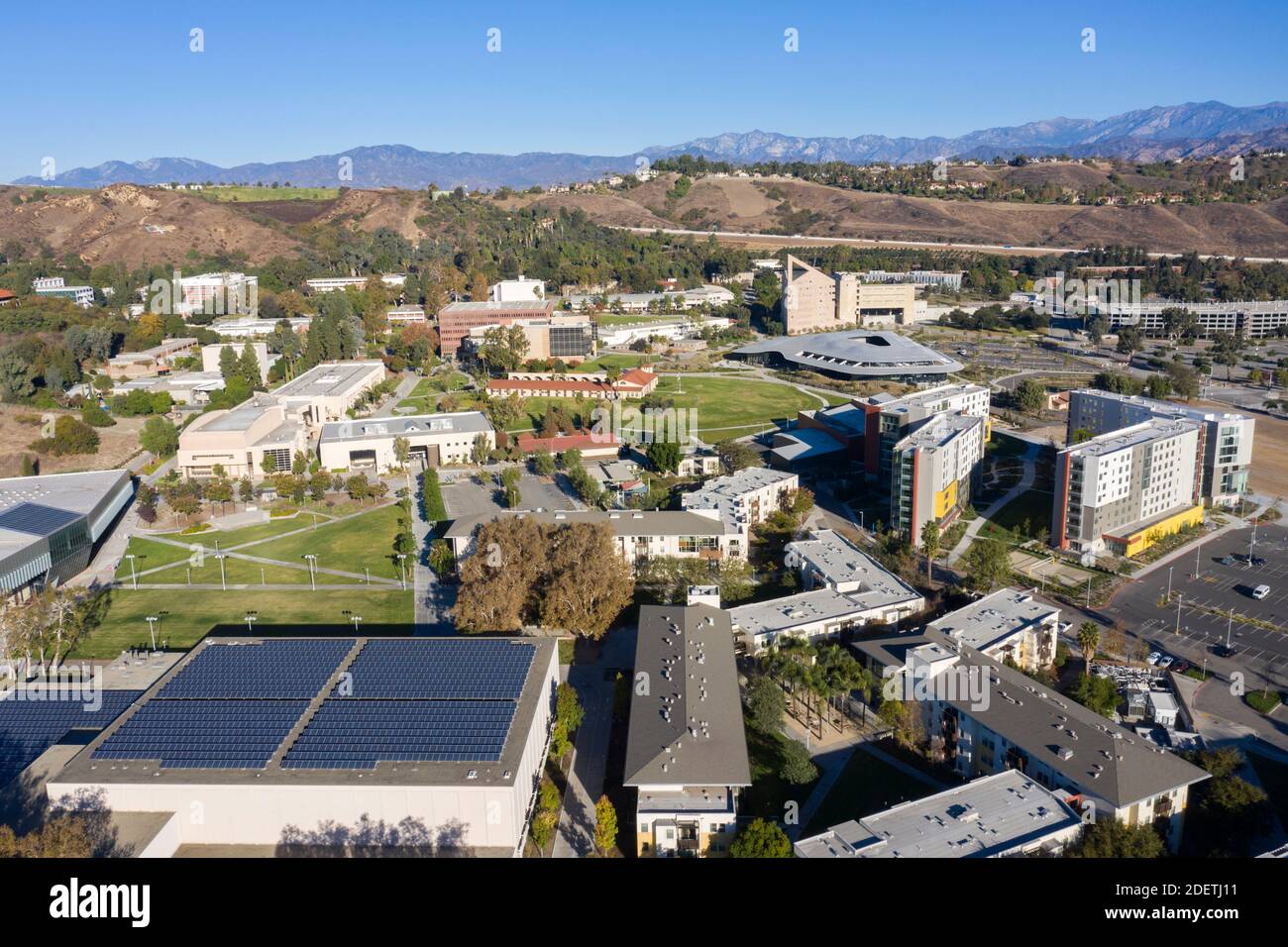 CAL Poly Pomona Campus (California Polytechnic University) Luftaufnahme Stockfoto