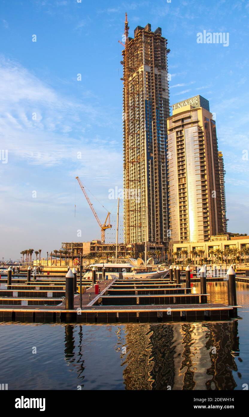 Dubai Creek Hafenentwicklung von EMAAR. VAE. Stockfoto