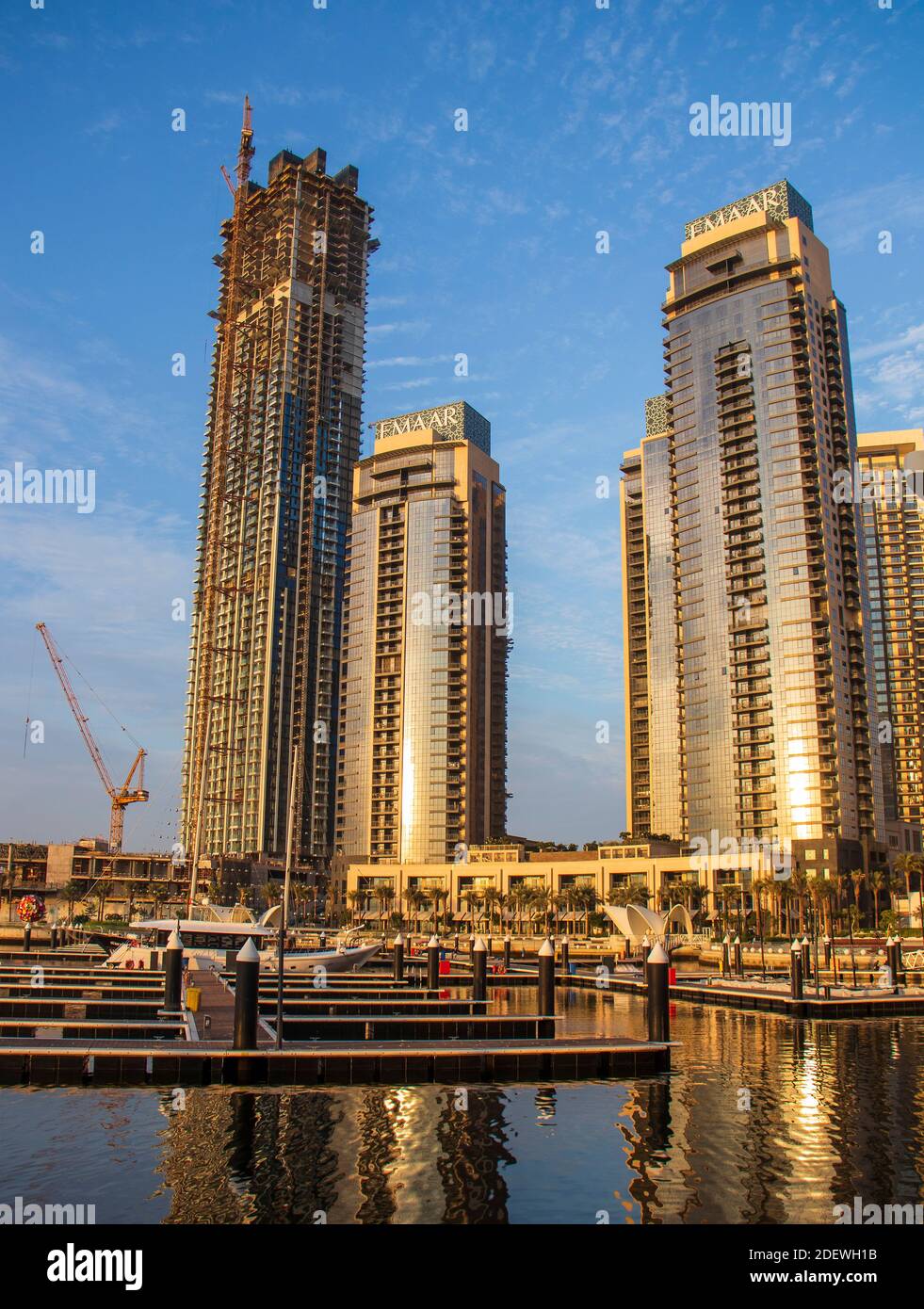 Dubai Creek Hafenentwicklung von EMAAR. VAE. Stockfoto