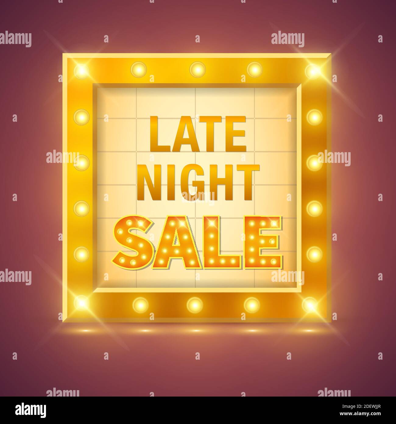 Late Night Sale Schild in Retro Neon leuchtenden Rahmen Stock-Vektorgrafik  - Alamy