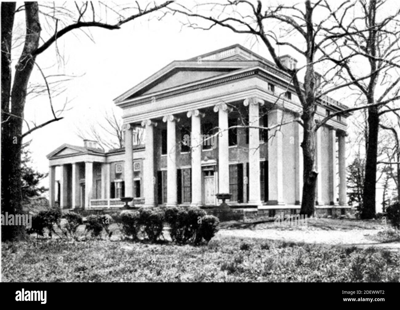 Fatland, Audubon, Pennsylvania – auch bekannt als 'Fatland Farm', 'Fatland Ford' und derzeit 'Vaux Hill' – ist ein griechisches Anwesen zur Wiederbelebung. Stockfoto
