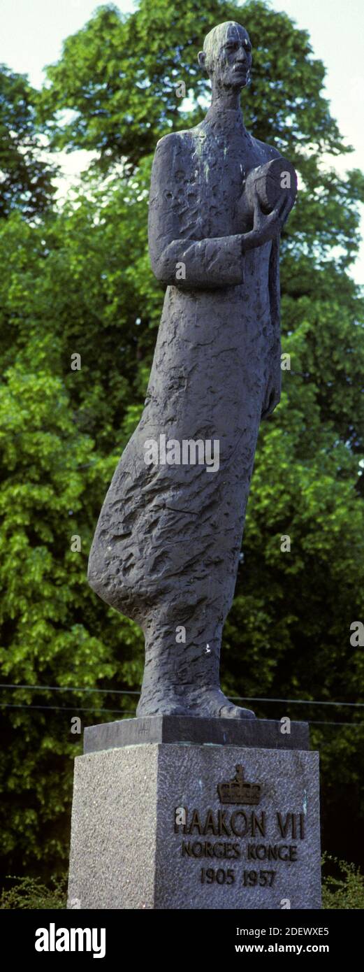 HAKON VII König von Norwegen 1905-1957 Skulptur als Prinz geboren Carl von Dänemark erster unabhängiger norwegischer Monarch seit 1387 Stockfoto