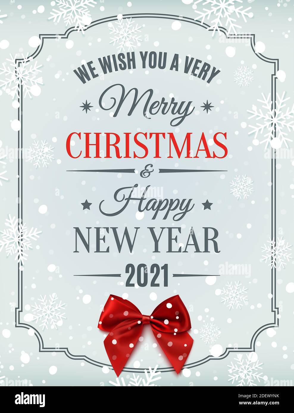 Frohe Weihnachten und ein glückliches neues Jahr 2021 Design. Stock Vektor