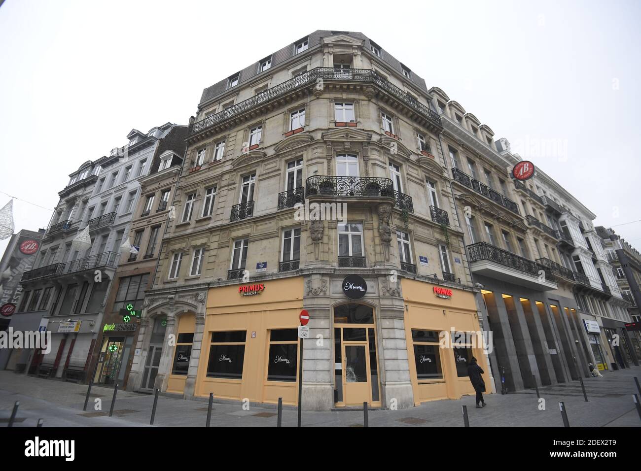 Abbildung Bild zeigt 'Monroe Bar', wo die Polizei am vergangenen Freitag eine Party überfallen hat, im Stadtzentrum von Brüssel, Mittwoch, den 02. Dezember 2020. Gem Stockfoto