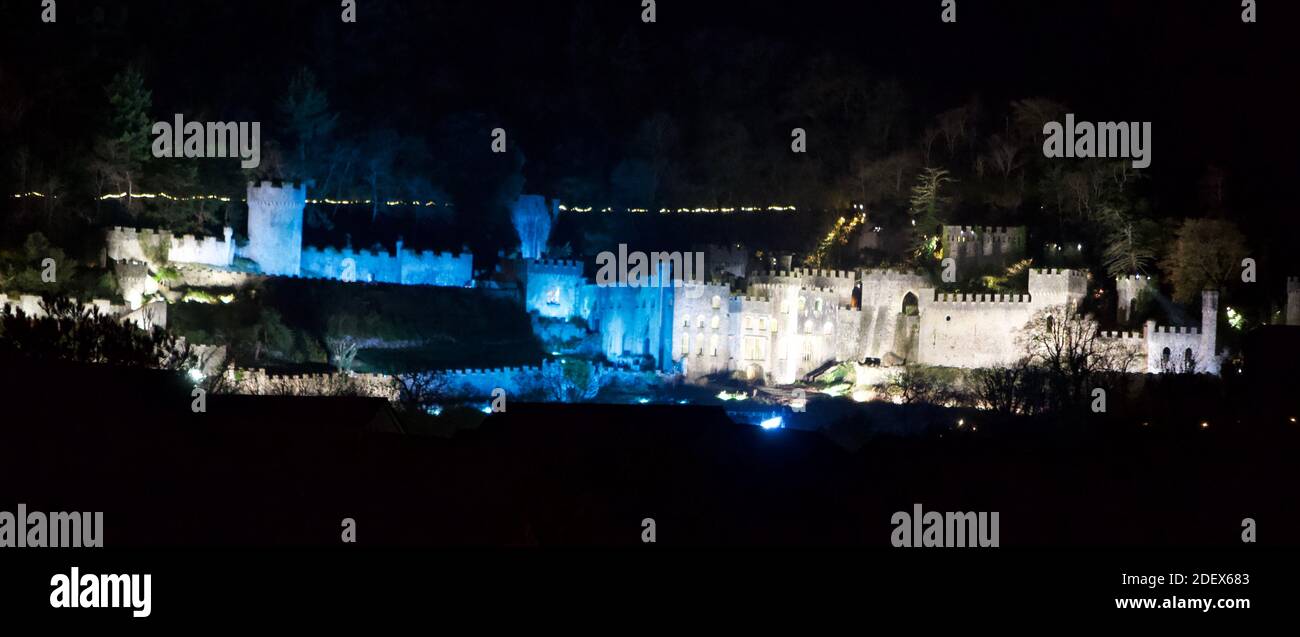Gwrych Castle Einrichtung Zyklon für ich bin ein Promi-Prozess Kredit Ian Fairbrother/Alamy Stock Fotos Stockfoto