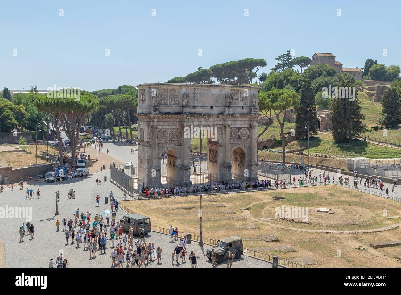 Arc di Constantino Römisches Kolosseum draußen Stockfoto