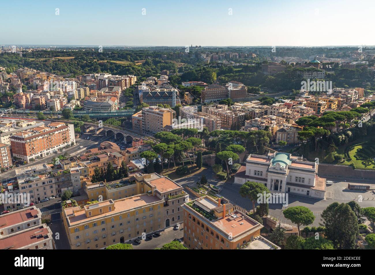 Rom Italien Vororte mit Häusern und Straßen Stockfoto