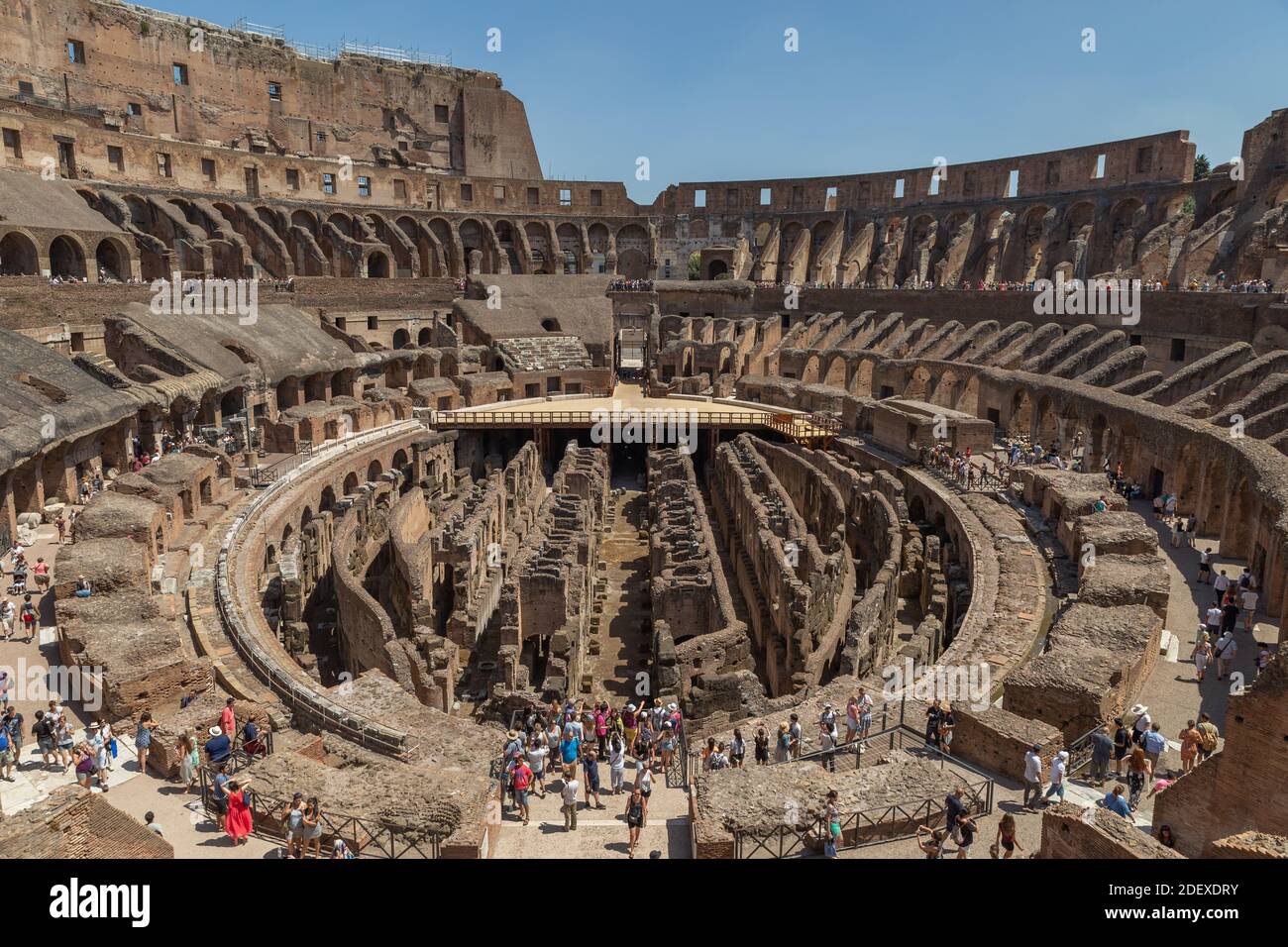 Römisches Kolosseum Innenraum in Rom, Italien Stockfoto