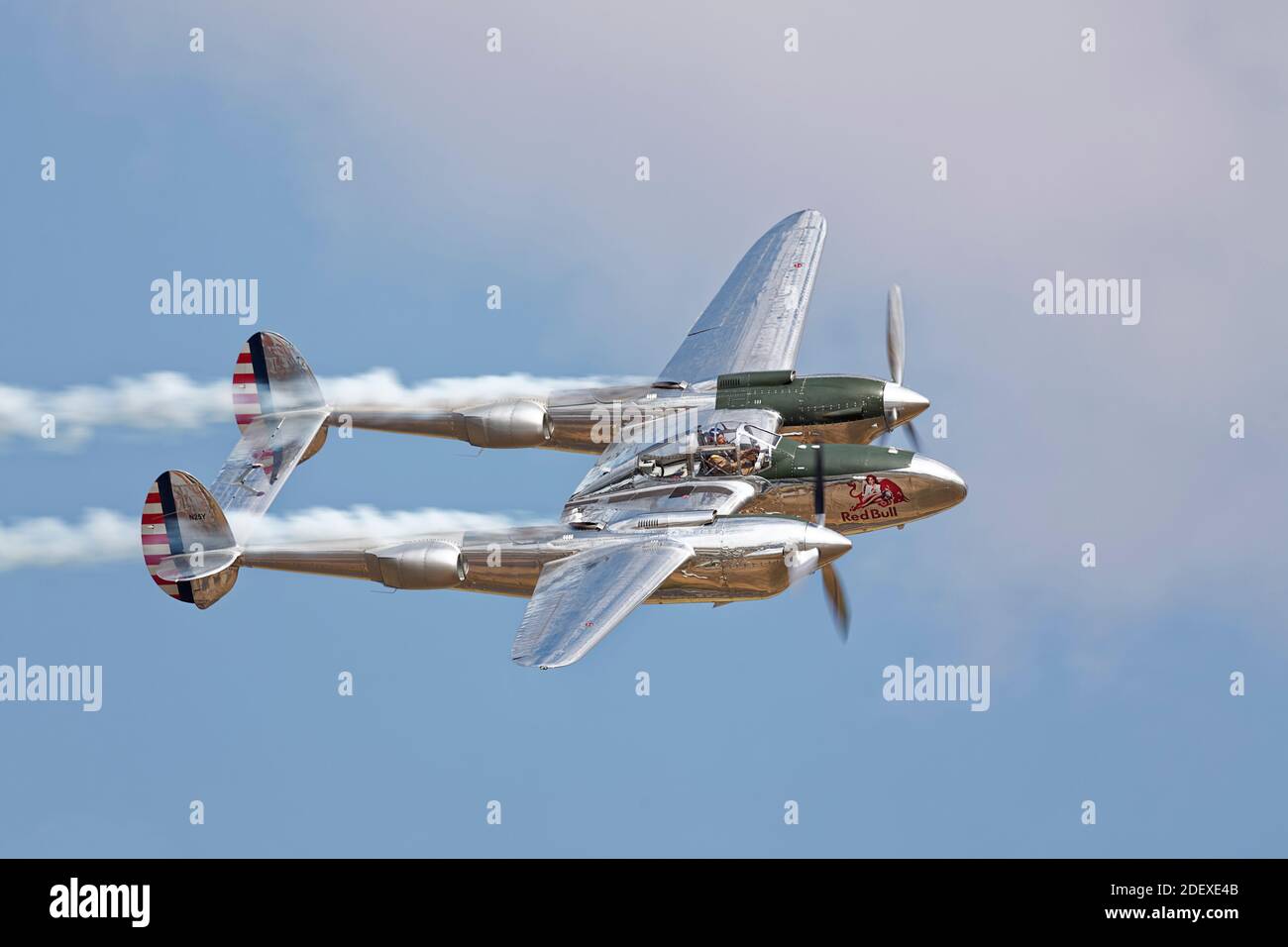 Lockheed P-38 Lightning Redbull Stockfoto