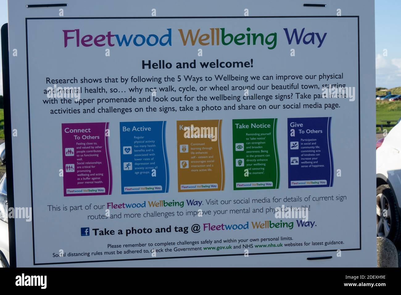 Wellness-Tafel in Fleetwood Stockfoto