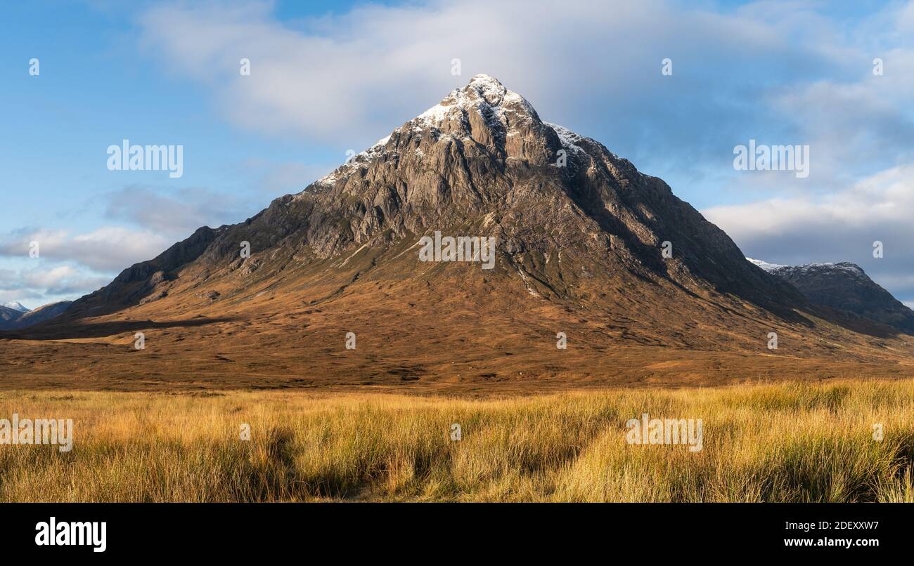 Blick über Ranoch Moor zu Buchaille etive mor Stockfoto