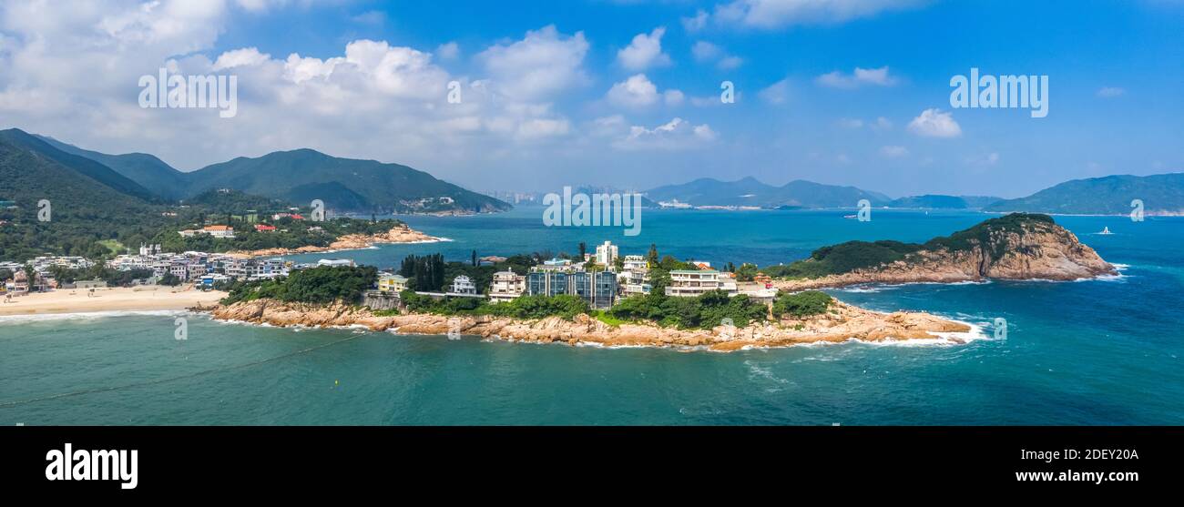 Luftaufnahme von Shek O, Hongkong Stockfoto