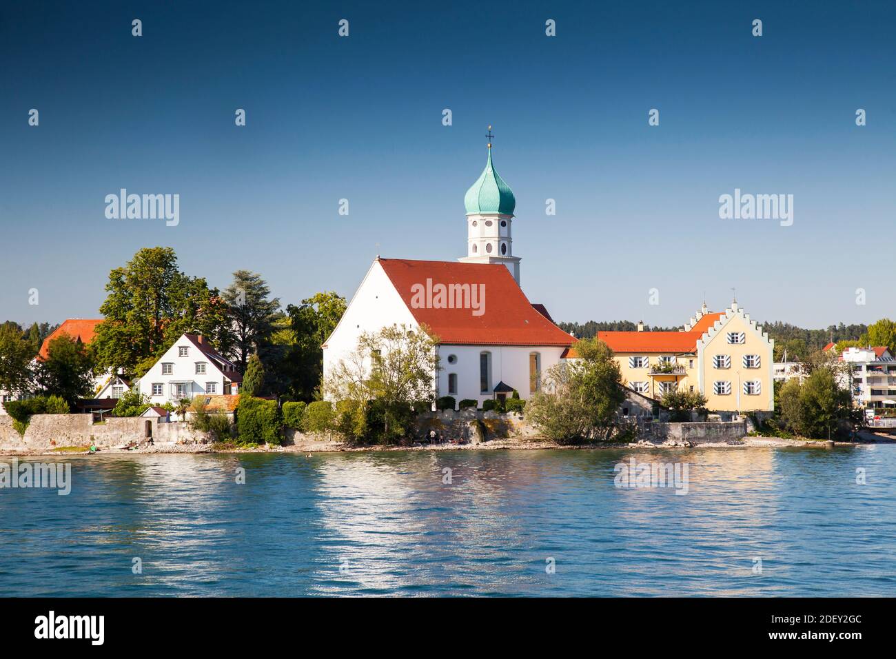 Kirche St. Georg, Wasserburg, Bodensee Bayern, Deutschland, Europa Stockfoto