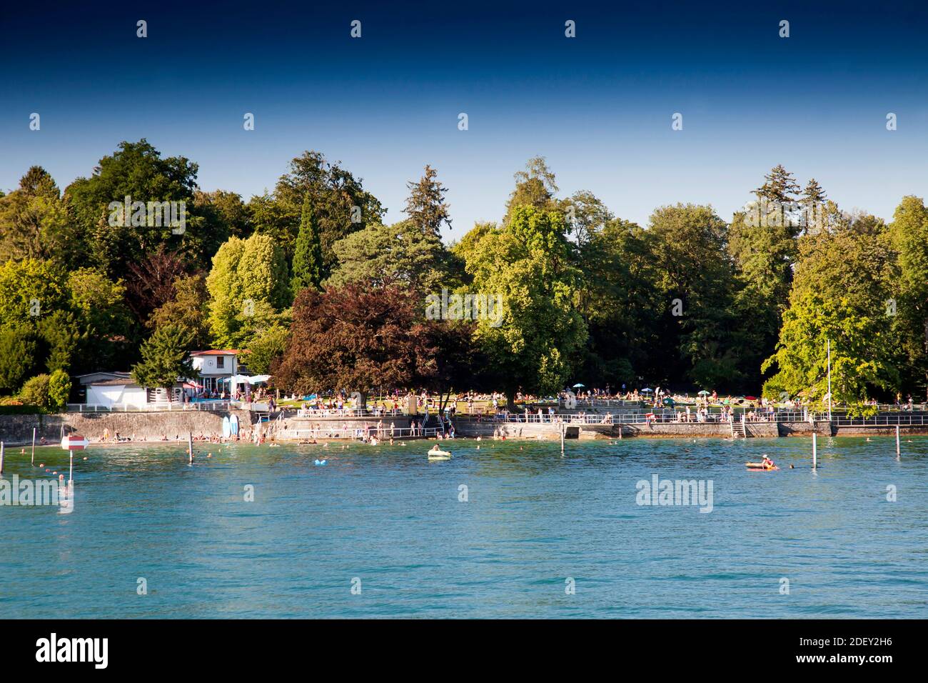 Badegebiet,Bad Schachen, Bodensee, Baden-Württemberg, Deutschland, Europa Stockfoto