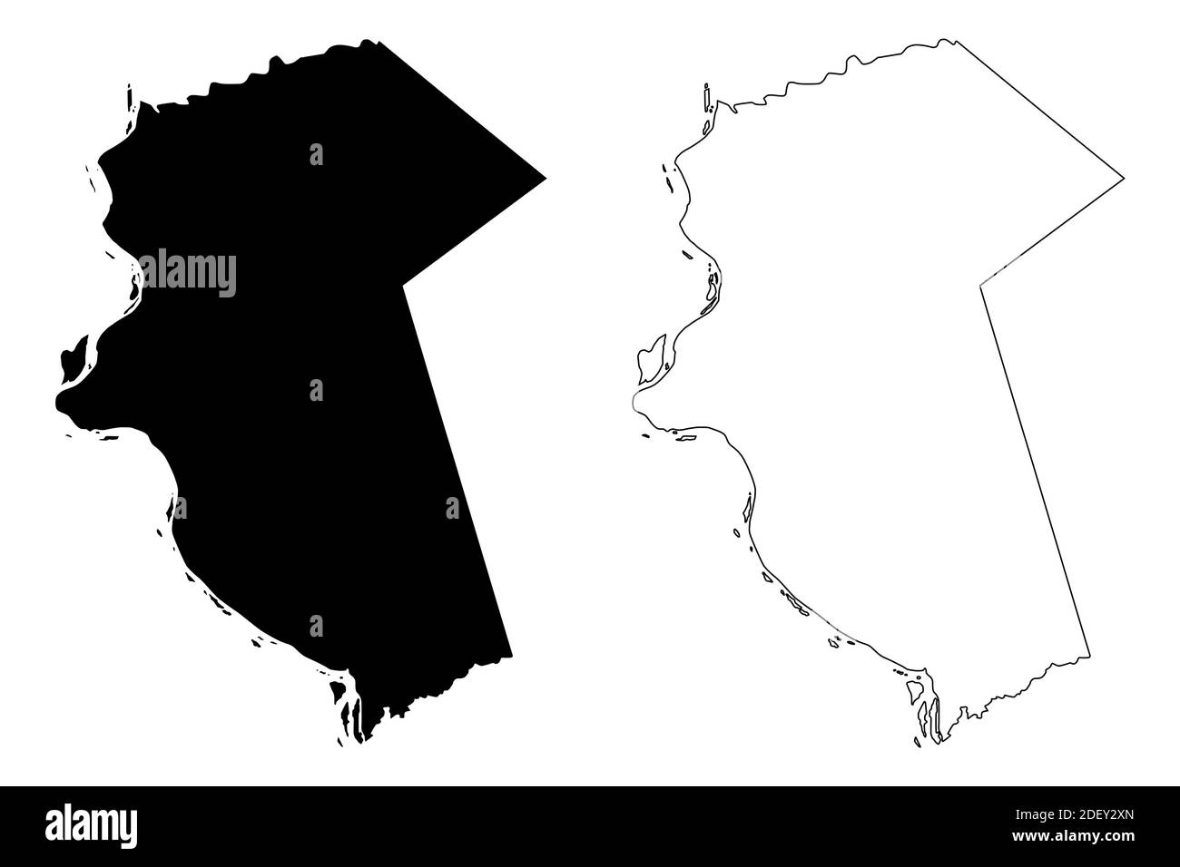 Dauphin County, Commonwealth of Pennsylvania (U.S. County, United States of America, USA, U.S., US) Kartenvektordarstellung, Scribble Skizze Dauphin m Stock Vektor