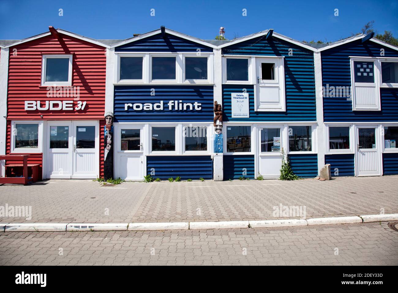 Hummerbuden oder Hummerbuden, Helgoland, Schleswig-Holstein, Deutschland, Europa Stockfoto