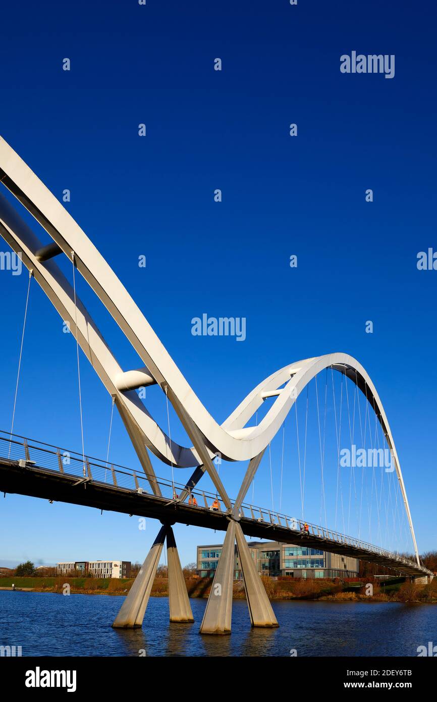 Infinity-Brücke, Stockton on Tees Stockfoto