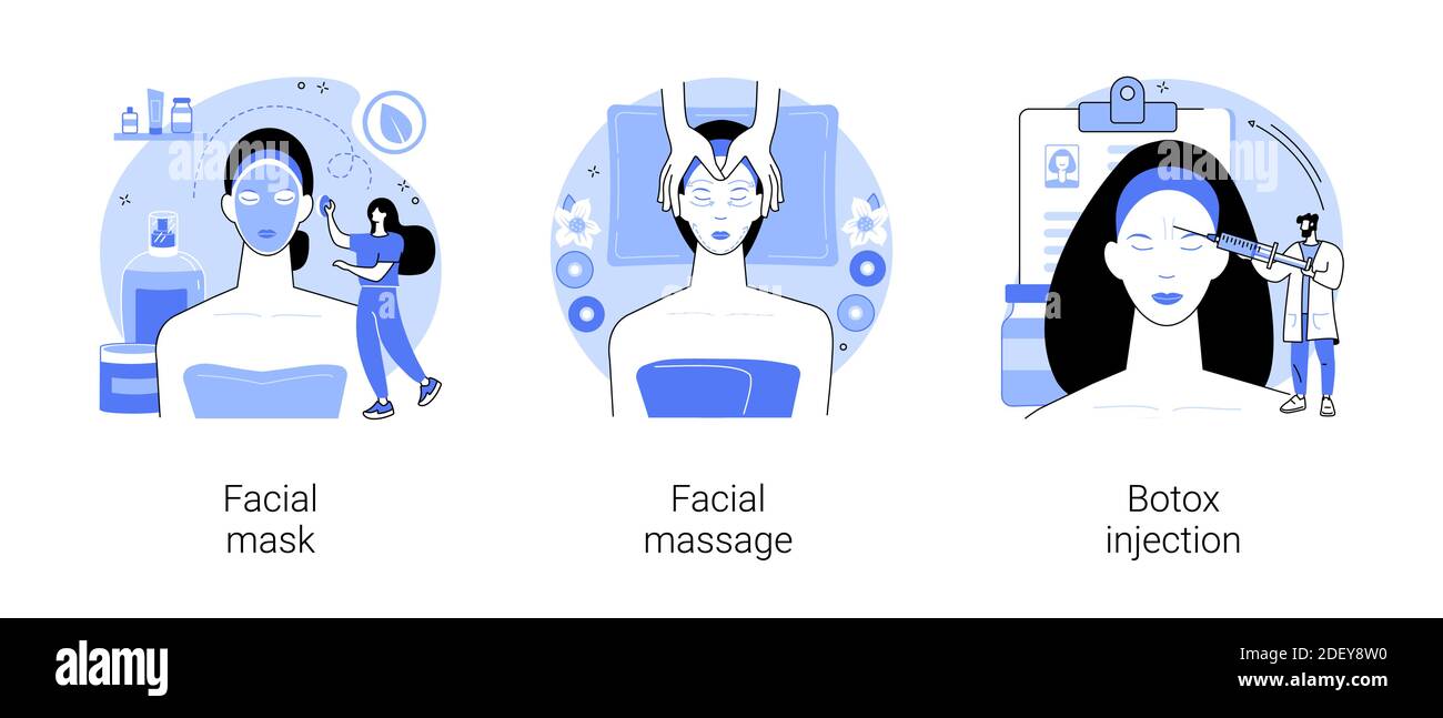 Professionelle Skincare abstrakte Konzept Vektor Illustrationen. Stock Vektor