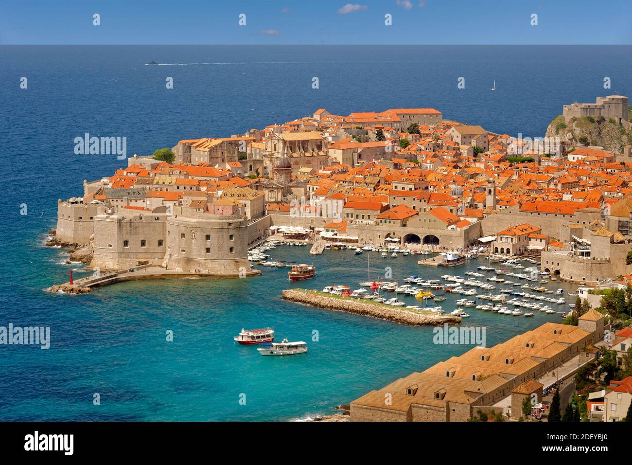 Die Altstadt von Dubrovnik an der Dalmatinischen Küste im Süden von Kroatien. Stockfoto