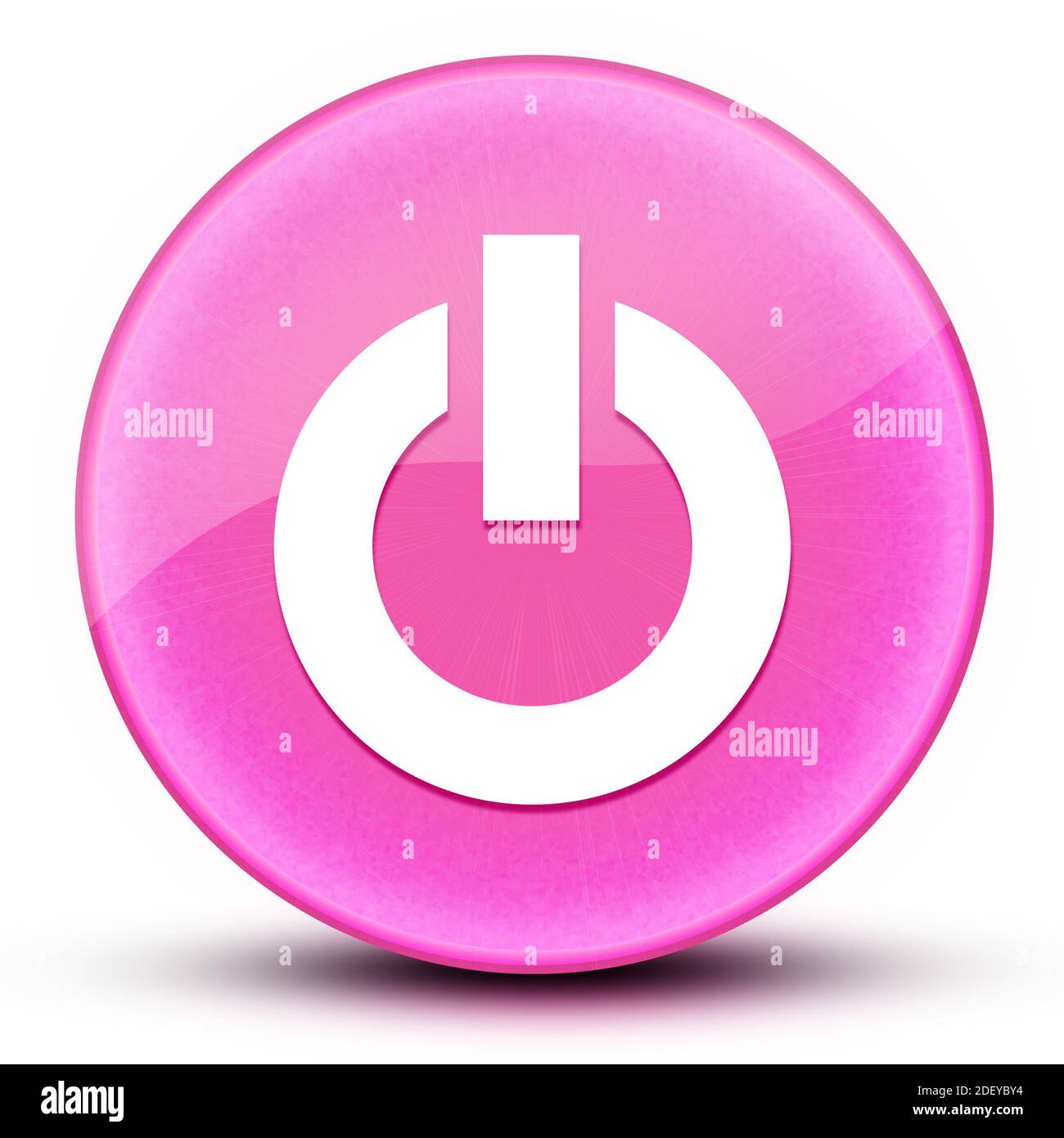 Motor-Start-Augapfel glänzend elegante rosa runden Knopf abstrakte Abbildung Stockfoto